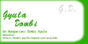 gyula dombi business card